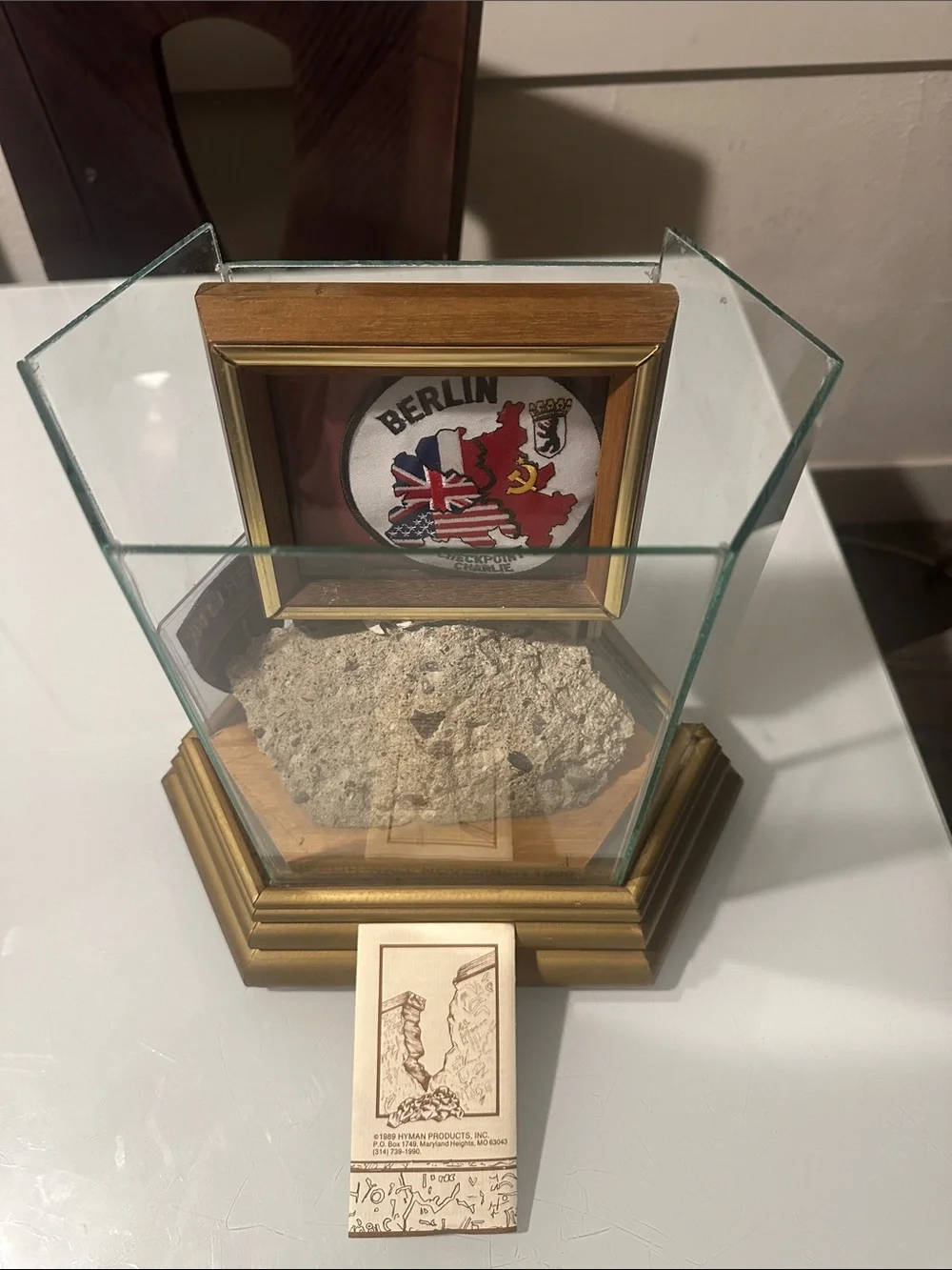 OP Berlin Patch Display in Blue and Gold